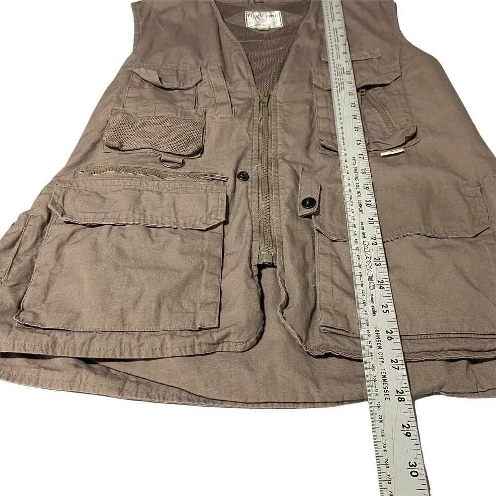 Fox Fire Photography Vest Mens Small Brown Utility Cargo Fishing Safari Hiking - Picture 3 of 7